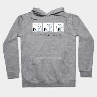 Winter hug - 3 square Hoodie